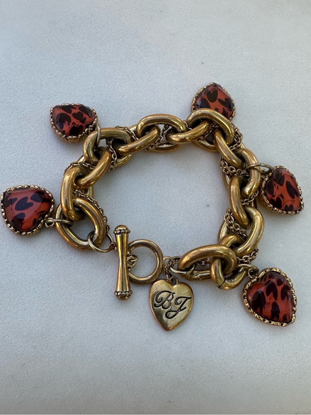 Betsey Johnson leopard print charm bracelet - Picture 4 of 5